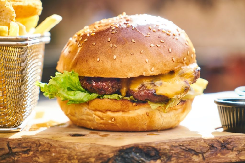 plant-based meat hamburger